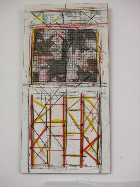 rasterwerken, 2007 acryl op doek, mixed media 60 x 120 cm